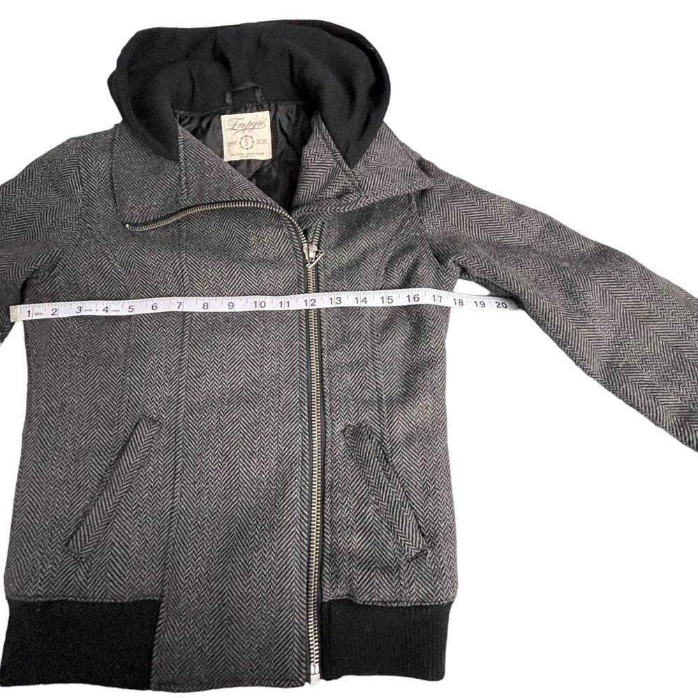 Empyre Long Sleeve Black&Gary Hooded Women’s Jacket Size S - Picture 5 of 10
